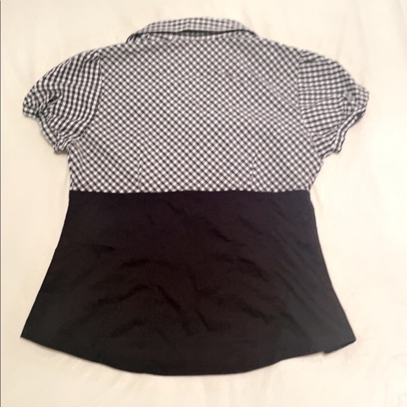 3 for $21 button down blouse by signature by larry levine. size: L - Picture 3 of 3